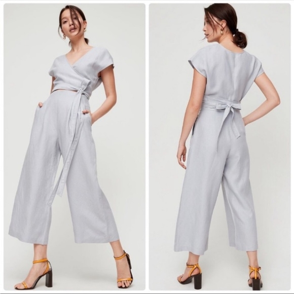 Aritzia Wilfred Brax linen jumpsuit - Picture 1 of 7